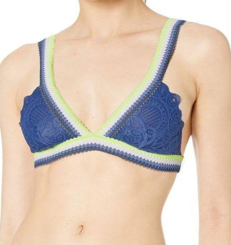 Free People Mika Bralette Blue Jean Baby Color Small